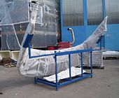 Contenitore sovrapponibile per parabrezza Fly dimensioni mm. 2000x2000 o 2000x1000 con scatole per inserimento forche  carrello elevatore  - portata kg.500