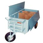 Carrello Tipo ST 92 per mangime con divisori estraibili, maniglia di traino a mezzo manuale e occhiello per traino a mezzo motore
