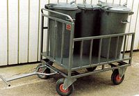 Carrello Tipo 076 con timoncino e ruote pneumatiche per terreni sconnessi